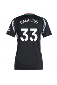 Arsenal Riccardo Calafiori #33 Voetbaltruitje Uit tenue Dames 2024-25 Korte Mouw